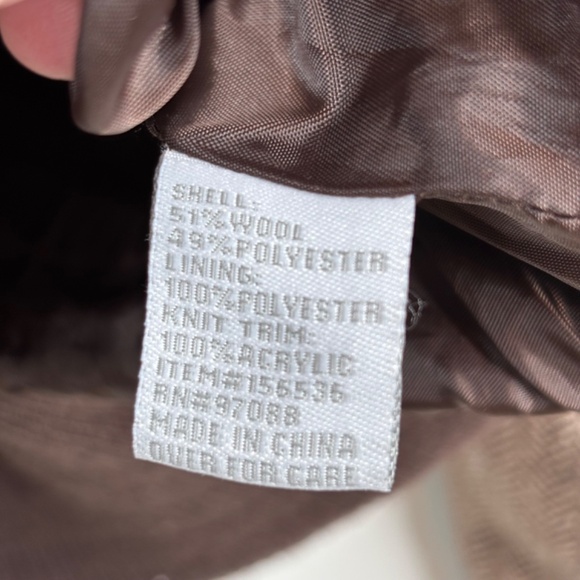 VTG Y2K Delias Wool Bomber Jacket XL Brown Herringbone Pea Coat Retro Punk Skate - Picture 8 of 12